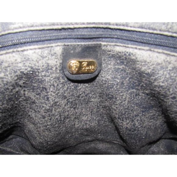 Gucci Vintage Blue Shoulder Bag With Large G Logo Print Coated Canvas - Picture 3 of 12